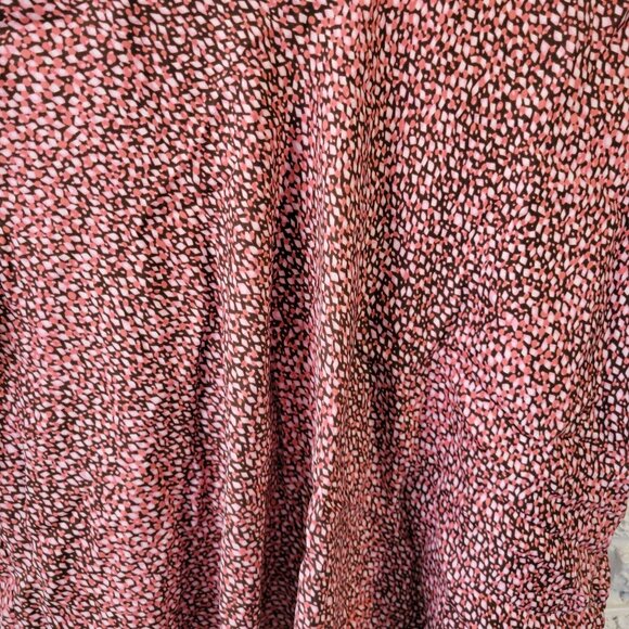 Avenue Womens Top 30 32 Plus Tank Pink Brown Geometric Silk Office GEO22XE - Picture 6 of 8